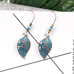Hollow Leaf Earrings - Leaf Drop Earrings