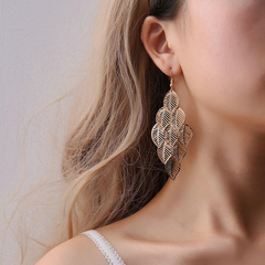 Hollow Leaf Drop Earrings