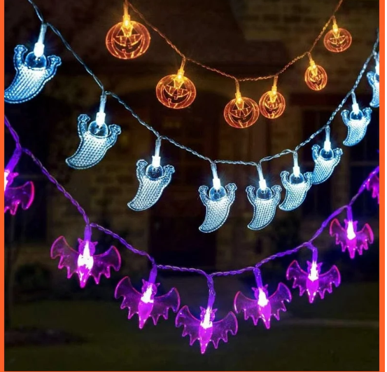 Halloween String Pumpkin, Ghost or Bat Lights