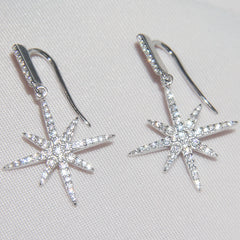 Star Hexagram Drop Earrings