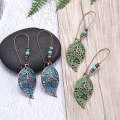Hollow Leaf Earrings - Leaf Drop Earrings