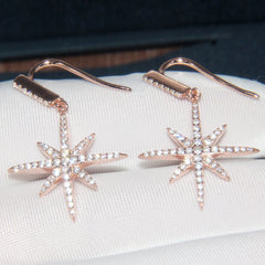 Star Hexagram Drop Earrings