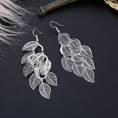 Hollow Leaf Drop Earrings