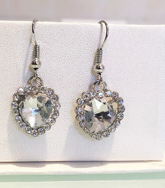 Ocean Heart Crystal Earrings