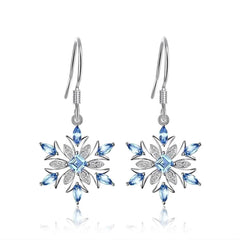 White Diamond Star Earrings