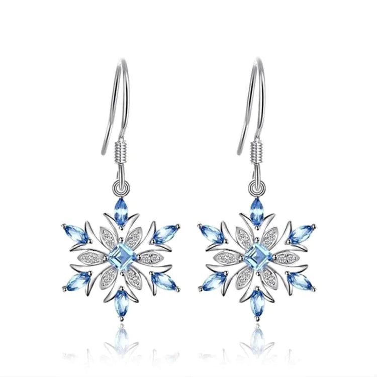 White Diamond Star Earrings