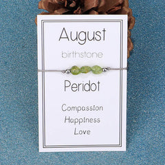 Birthstone Bracelet Amorphous Stone with Loose Stones