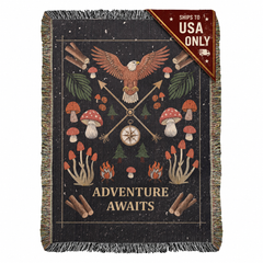Adventure Awaits - Woven Blanket