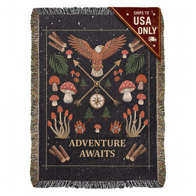 Adventure Awaits - Woven Blanket