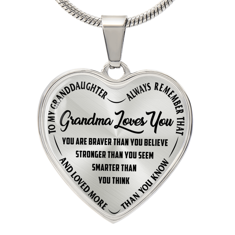 Grandma Loves You - Heart Necklace (resync)