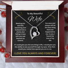 To My Beautiful Wife - I Love You Forever Necklace