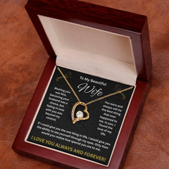 To My Beautiful Wife - I Love You Forever Necklace