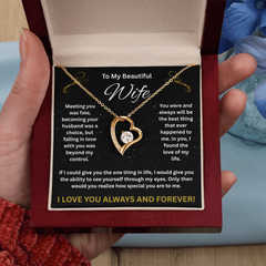 To My Beautiful Wife - I Love You Forever Necklace