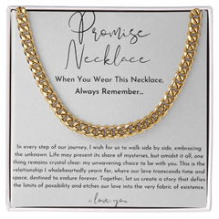 Boyfriend Gift - Promise Cuban Chain Necklace
