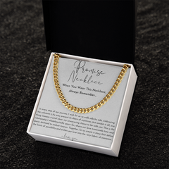 Boyfriend Gift - Promise Cuban Chain Necklace