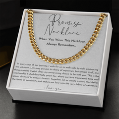 Boyfriend Gift - Promise Cuban Chain Necklace