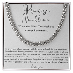 Boyfriend Gift - Promise Cuban Chain Necklace