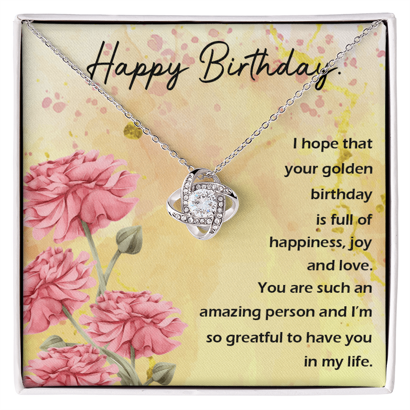 Happy Birthday - Love Knot Necklace
