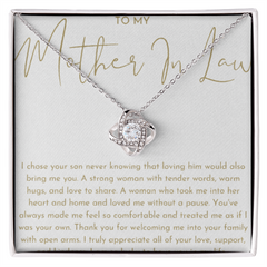 To My Mother In-Law - Love Knot Necklace