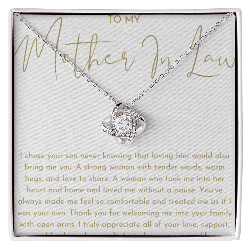 To My Mother In-Law - Love Knot Necklace