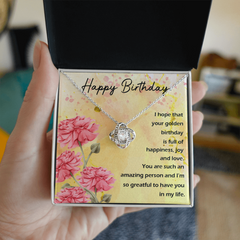 Happy Birthday - Love Knot Necklace