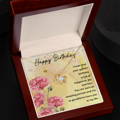 Happy Birthday - Love Knot Necklace