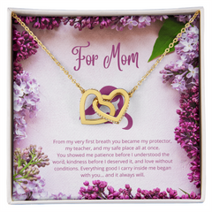 For Mom - From My First Breath - Interlocking Hearts Necklace