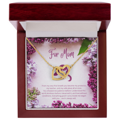 For Mom - From My First Breath - Interlocking Hearts Necklace