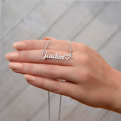 More Than Just Letters - Heart Name Necklace