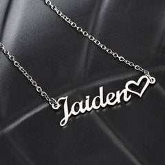 More Than Just Letters - Heart Name Necklace