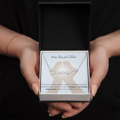 More Than Just Letters - Heart Name Necklace