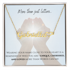 More Than Just Letters - Heart Name Necklace