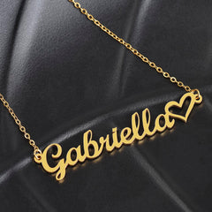More Than Just Letters - Heart Name Necklace