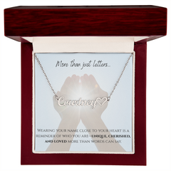 More Than Just Letters - Heart Name Necklace