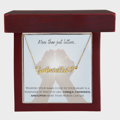 More Than Just Letters - Heart Name Necklace