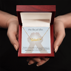 More Than Just Letters - Heart Name Necklace