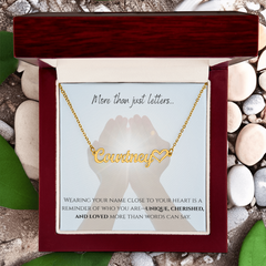 More Than Just Letters - Heart Name Necklace