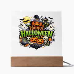 Happy Halloween LED Acrylic Plaque