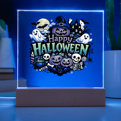 Happy Halloween LED Acrylic Plaque