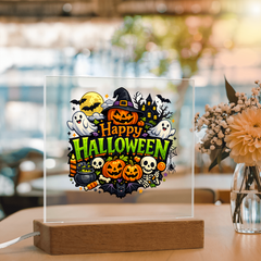 Happy Halloween LED Acrylic Plaque