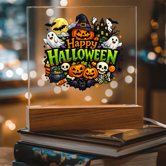 Happy Halloween LED Acrylic Plaque