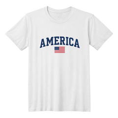 Adult America With Flag T-Shirt