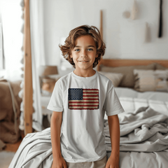 Youth Jersey Distressed American Flag T-Shirt