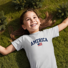 Youth Jersey America with Flag T-Shirt
