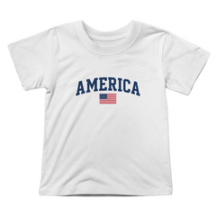 Toddler Jersey America with Flag T-Shirt