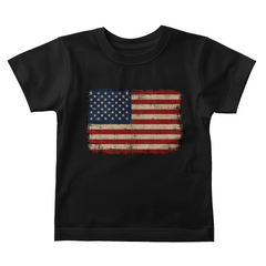 Baby Jersey Distressed American Flag T-Shirt