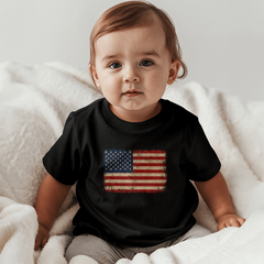 Baby Jersey Distressed American Flag T-Shirt