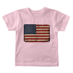 Baby Jersey Distressed American Flag T-Shirt