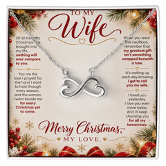 To My Wife - Endless Love Necklace - Merry Christmas My Love