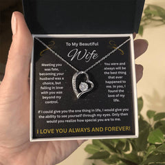 To My Beautiful Wife - I Love You Forever Necklace